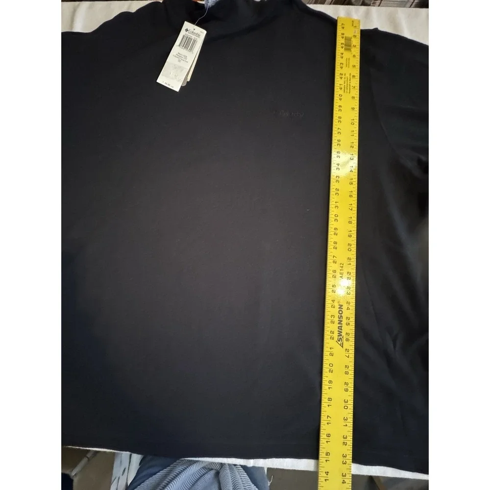 Columbia Men's 5XB Mock Neck Long Sleeve Shirt Black NWT Big &‎ Tall - Picture 3 of 5